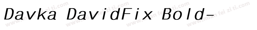 Davka DavidFix Bold字体转换